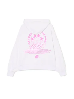 Clearance Biała bluza z napisami Bluzy