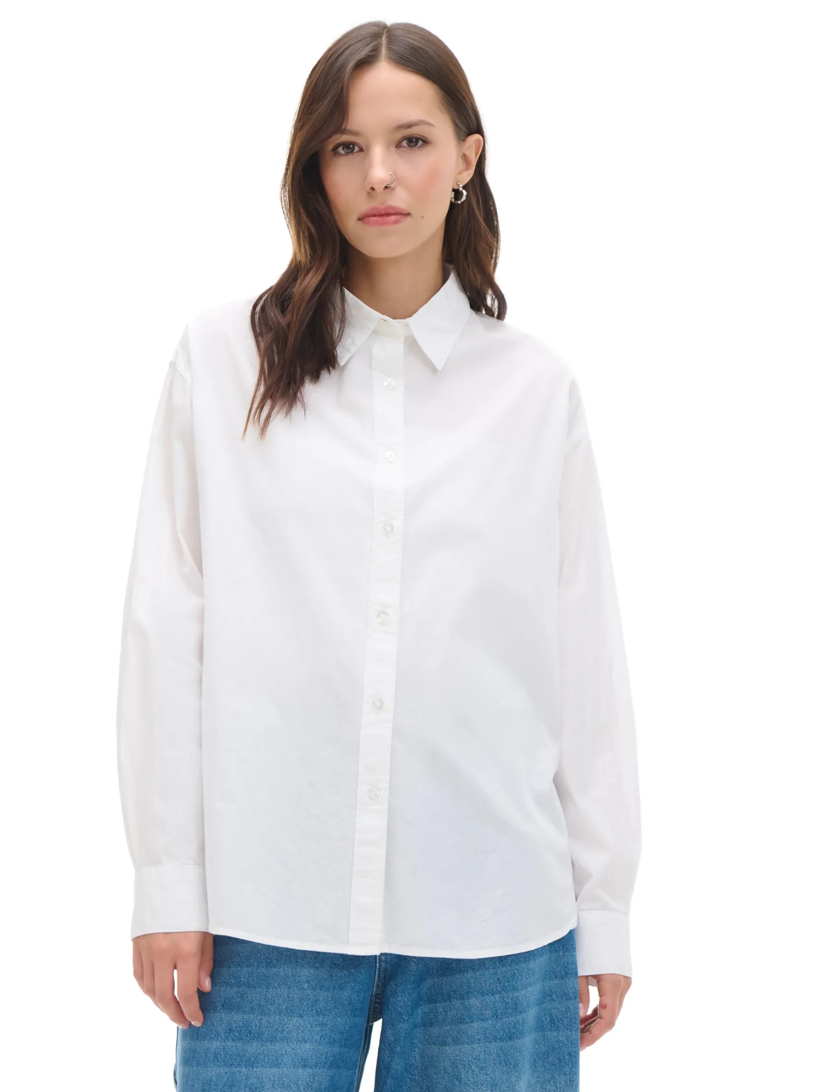 Online Biała koszula oversize Koszule, Bluzki
