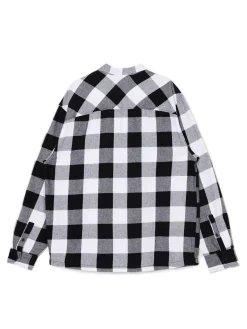 Clearance Biała koszula w kratę Koszule