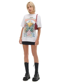 Hot Biała koszulka z kolorowym nadrukiem UNISEX Unisex|Unisex