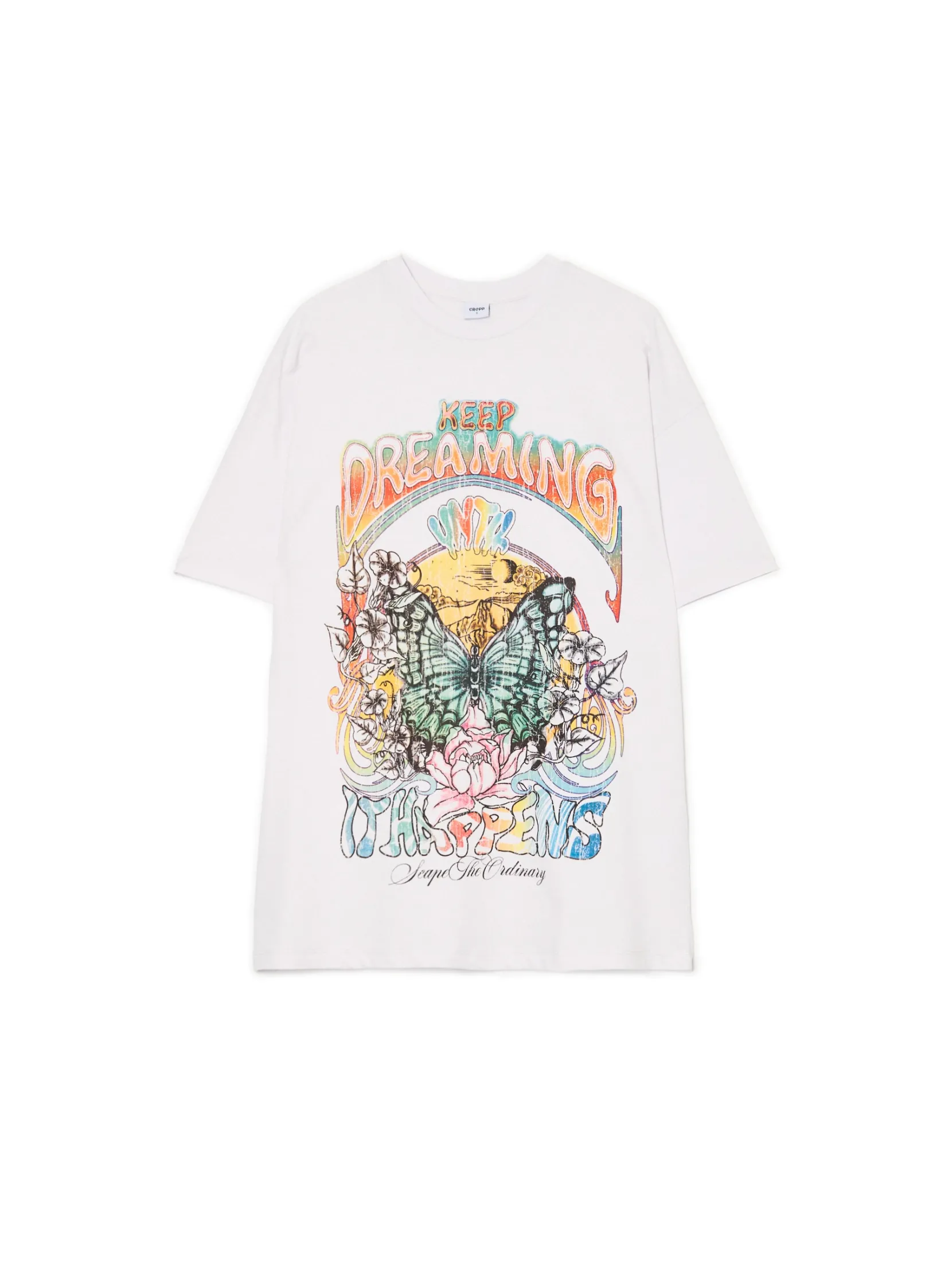 Hot Biała koszulka z kolorowym nadrukiem UNISEX Unisex|Unisex