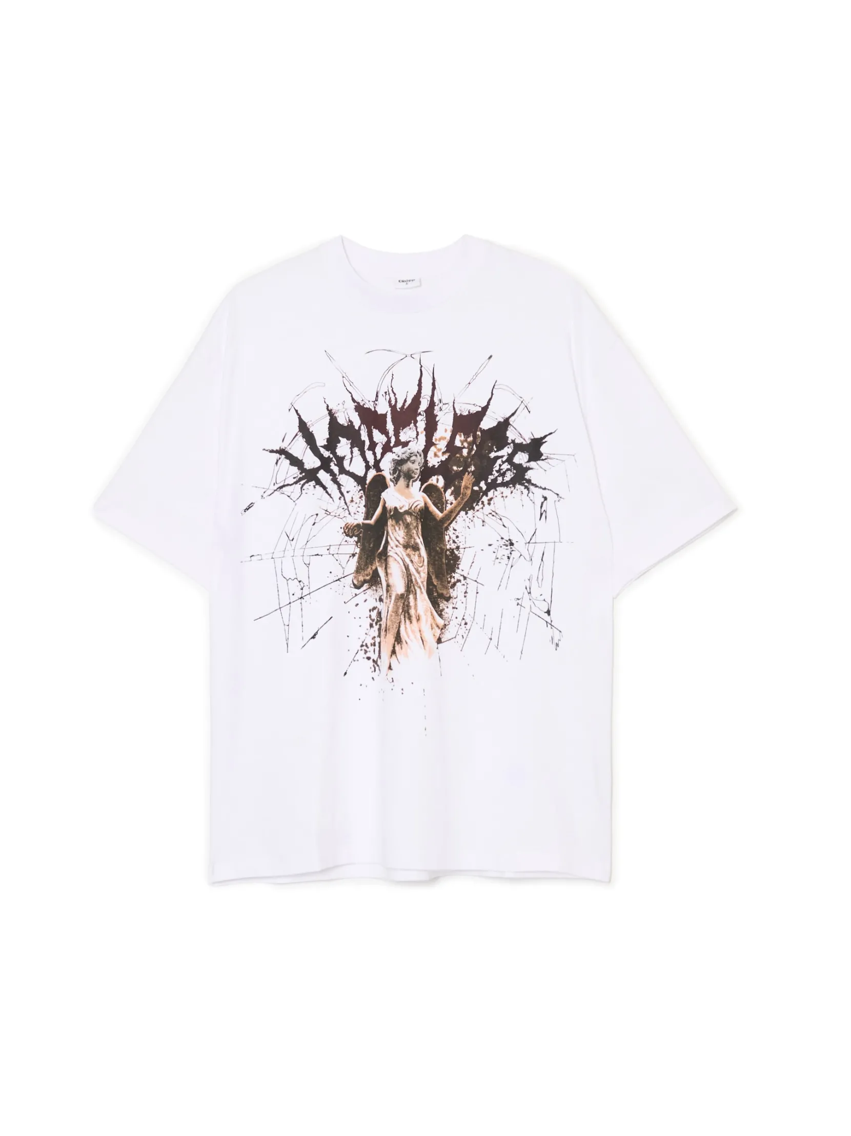 Online Biała koszulka z nadrukiem rzeźby UNISEX Unisex|Unisex