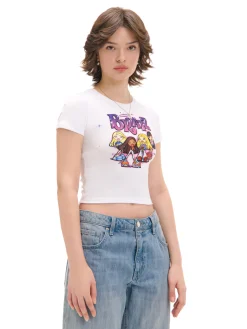 Fashion Biała koszulka z nadrukiem Bratz Koszulki, Topy