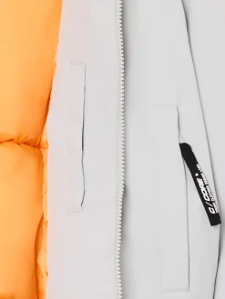 Online Biała kurtka puffer z kapturem Kurtki Zimowe|Kurtki, Płaszcze