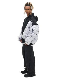 Fashion Biała kurtka puffer z nadrukiem Kurtki Zimowe|Kurtki, Płaszcze