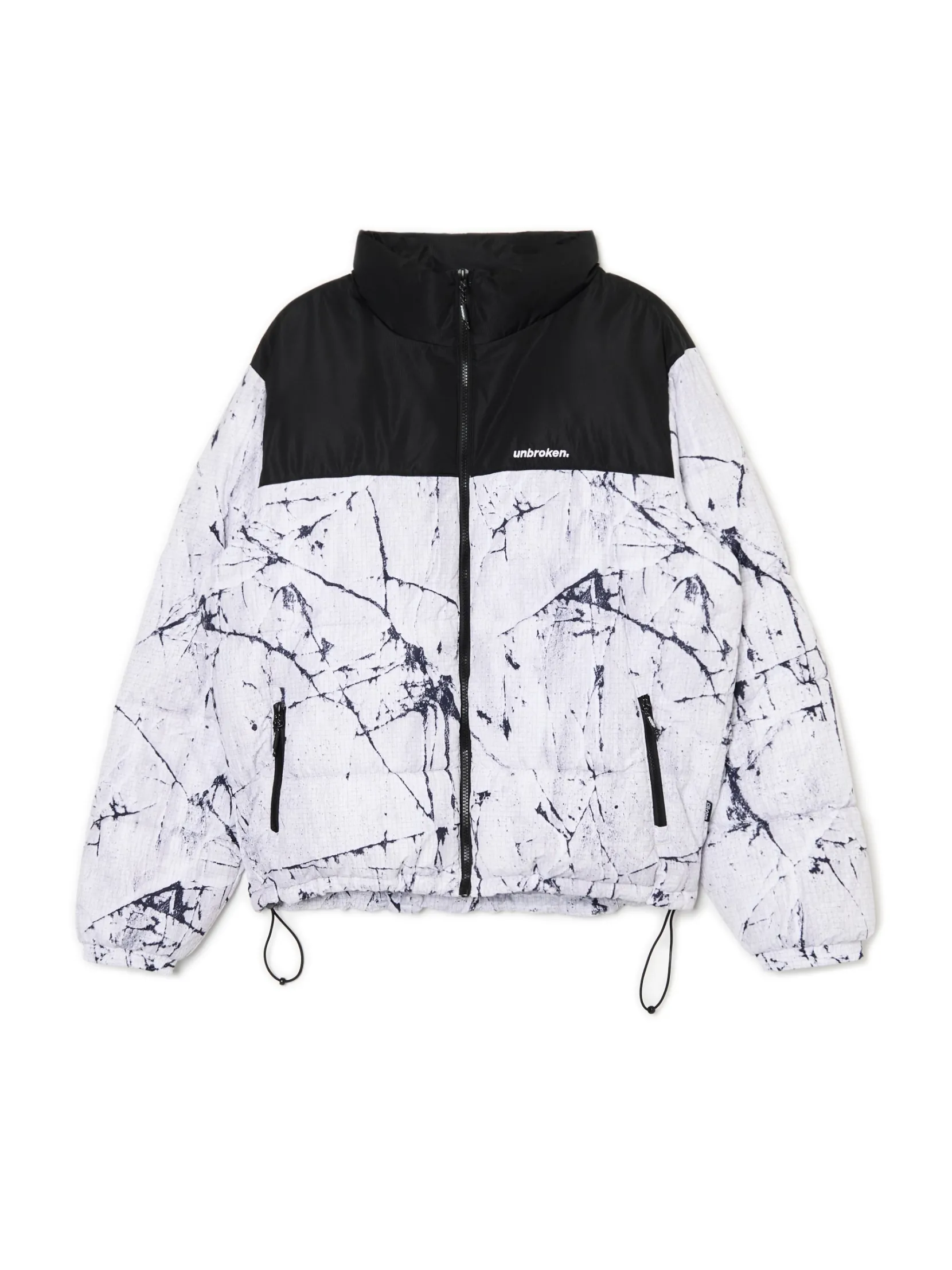 Fashion Biała kurtka puffer z nadrukiem Kurtki Zimowe|Kurtki, Płaszcze