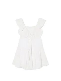Clearance Biała sukienka mini Sukienki, Kombinezony