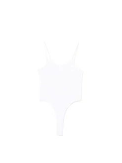 Sale Białe body na ramiączkach Koszulki, Topy