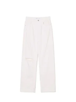 Discount Białe jeansy straight Jeansy