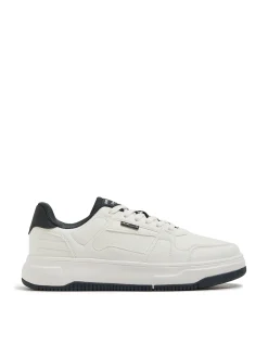 Fashion Białe sneakersy z czarnymi elementami Sneakersy