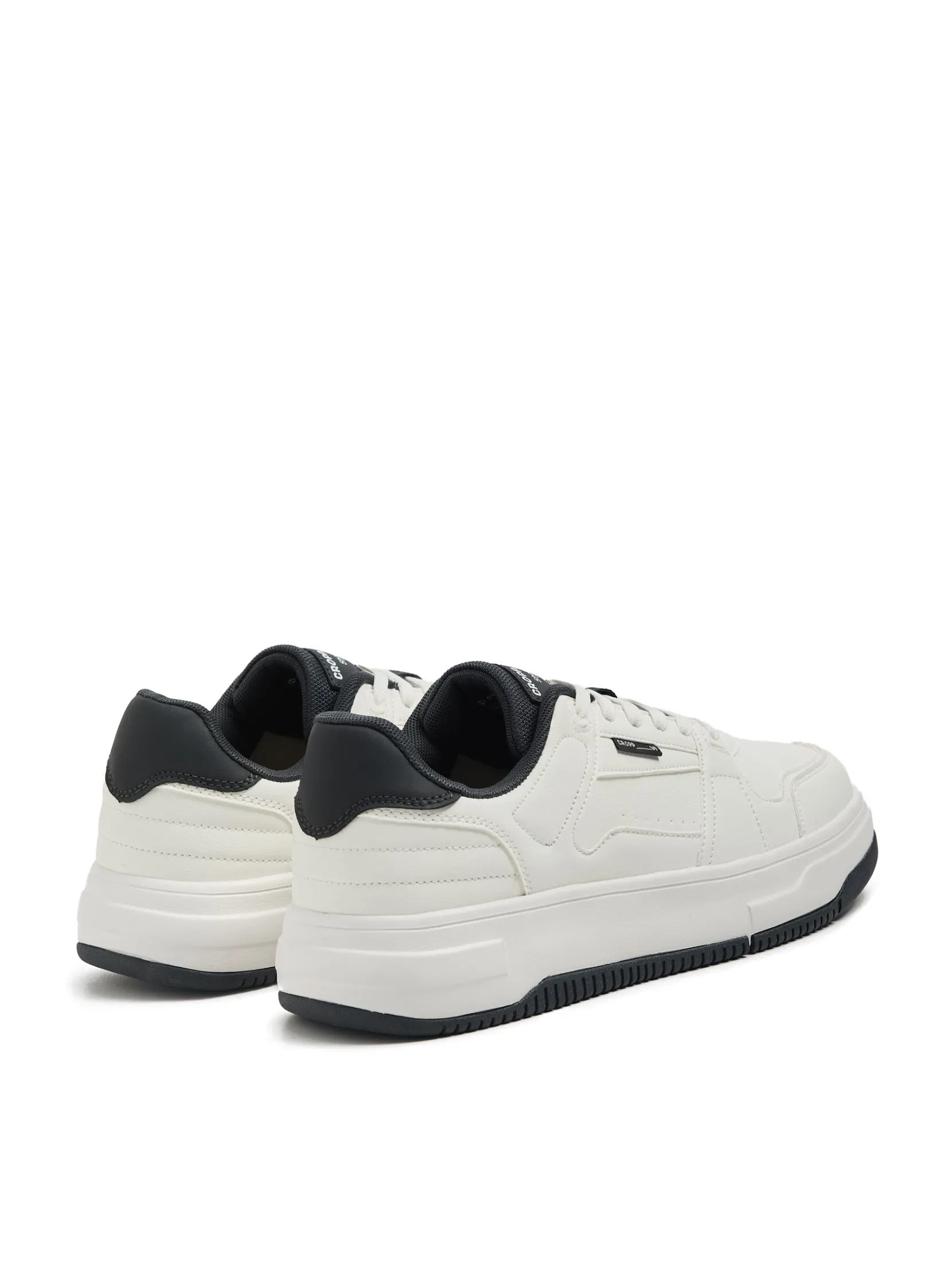 Fashion Białe sneakersy z czarnymi elementami Sneakersy