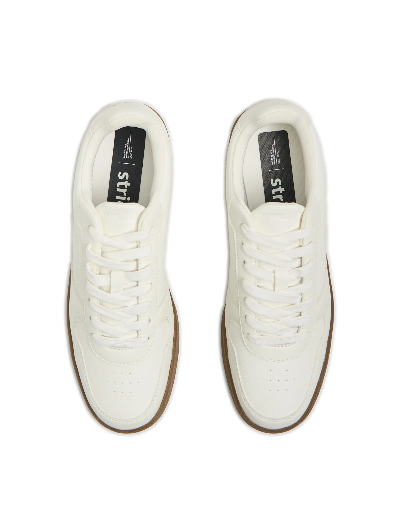 Clearance Białe sneakersy z imitacji skóry Sneakersy