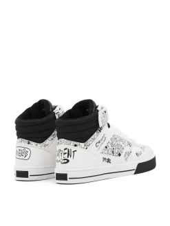 Online Białe sneakersy z nadrukami Sneakersy|Za Kostkę