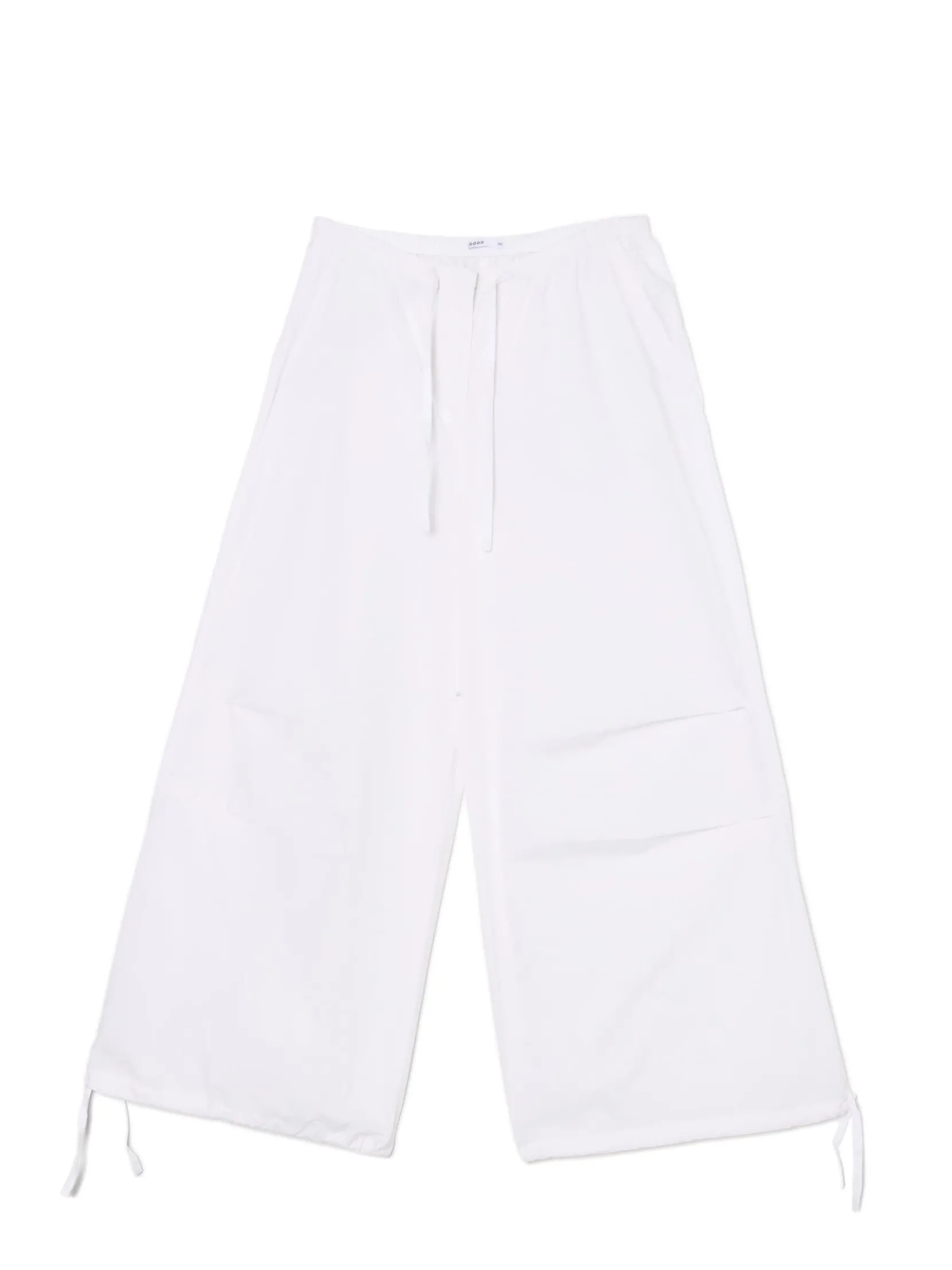 Sale Białe spodnie wide leg Spodnie