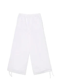 Sale Białe spodnie wide leg Spodnie