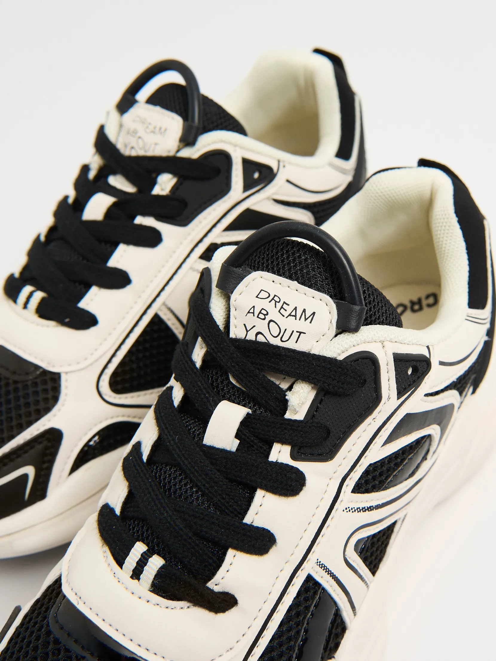 Fashion Biało-czarne sneakersy Sneakersy
