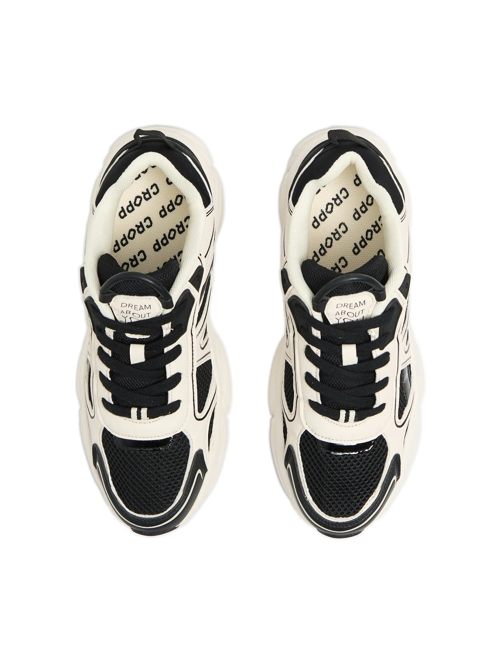 Fashion Biało-czarne sneakersy Sneakersy