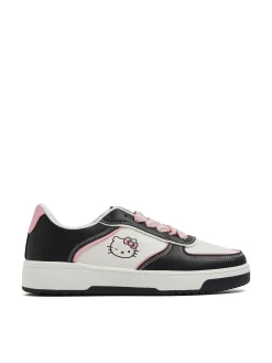 Fashion Biało-czarne sneakersy Hello Kitty Sneakersy