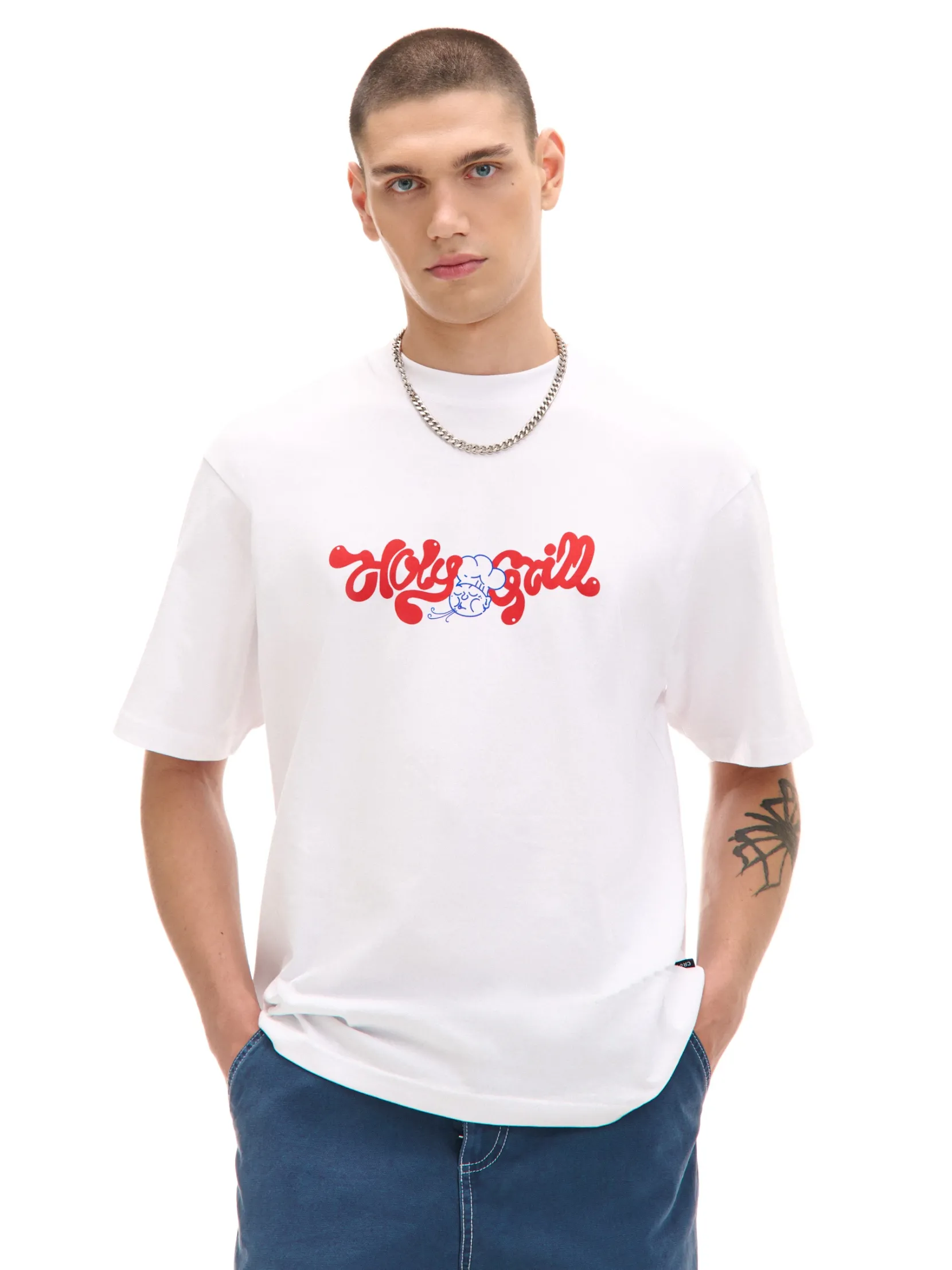 Fashion T-shirt z grillowym nadrukiem Koszulki