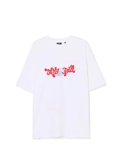 Fashion T-shirt z grillowym nadrukiem Koszulki