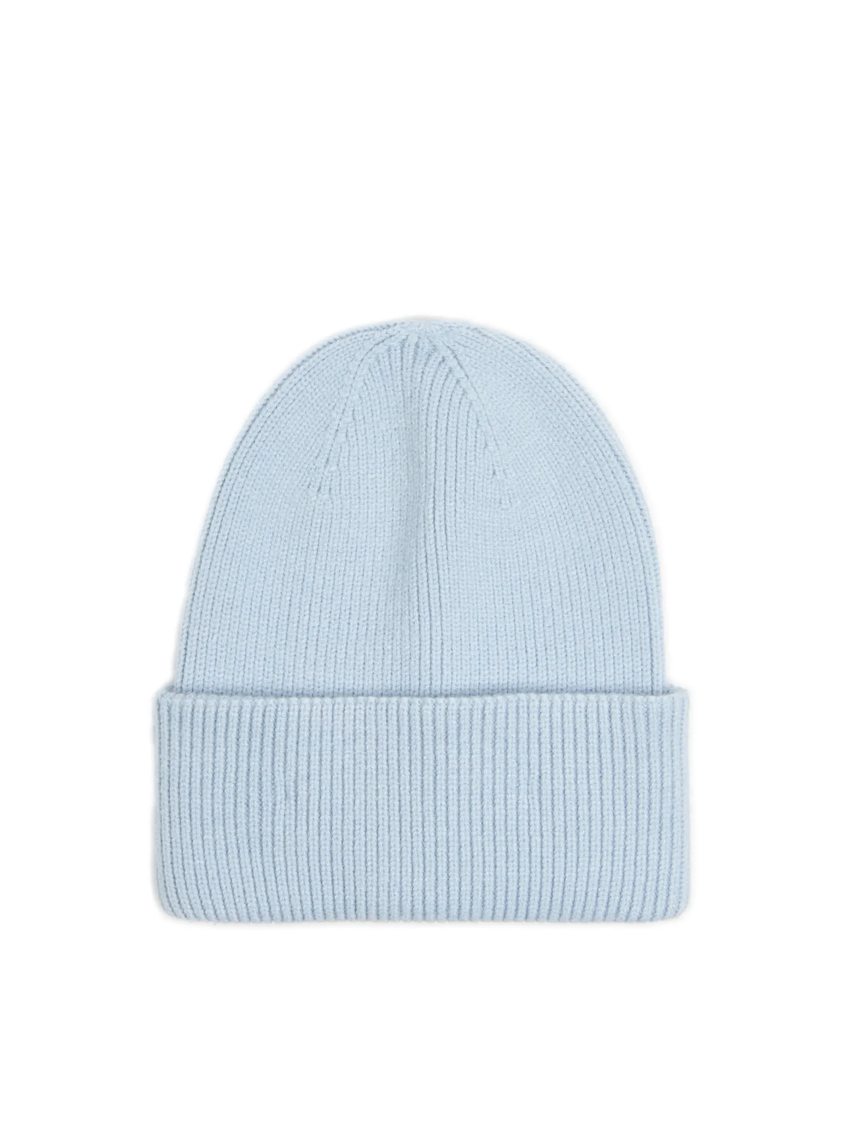Outlet Błękitna czapka beanie z dodatkiem wiskozy Czapki