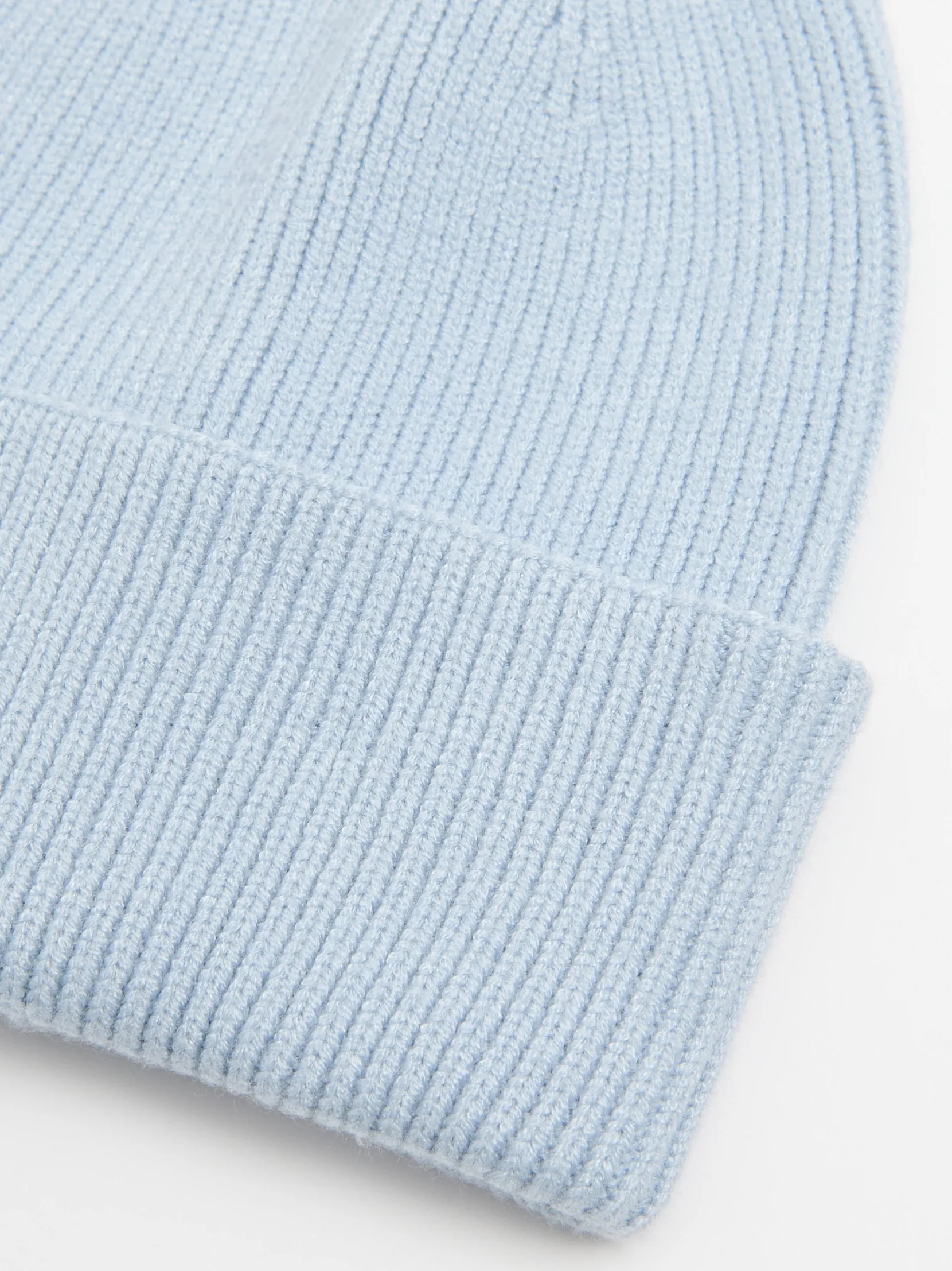 Outlet Błękitna czapka beanie z dodatkiem wiskozy Czapki