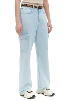 Outlet Błękitne jeansy baggy Jeansy