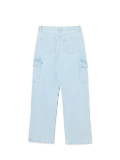 Outlet Błękitne jeansy baggy Jeansy