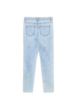 Clearance Błękitne jeansy skinny z przetarciami Jeansy