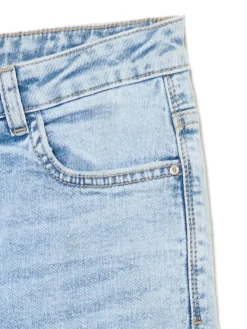Clearance Błękitne jeansy skinny z przetarciami Jeansy