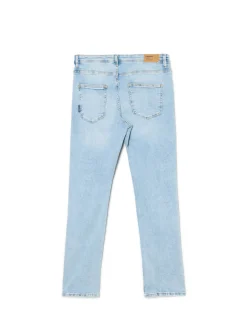 Fashion Błękitne jeansy slim Jeansy