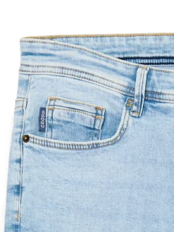 Fashion Błękitne jeansy slim Jeansy