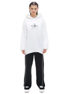 Fashion Bluza hoodie oversize z nadrukiem Bluzy