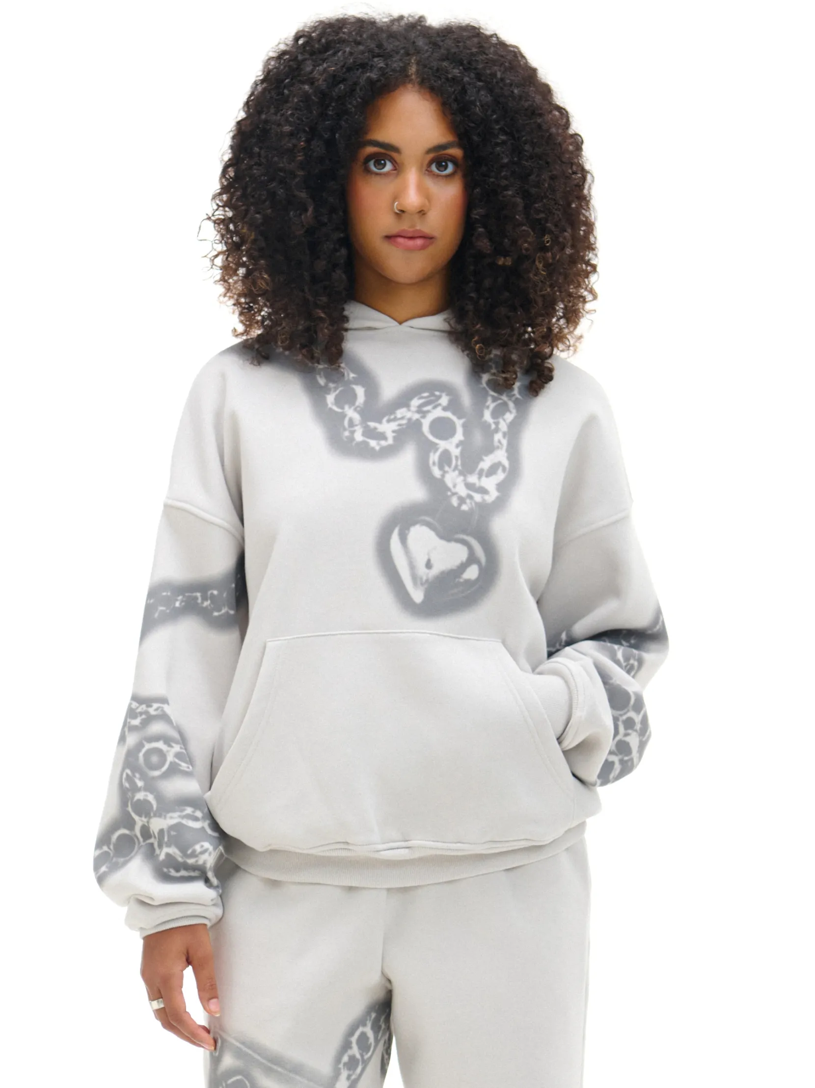Outlet Bluza hoodie z motywem łańcucha UNISEX Unisex|Unisex