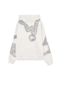Outlet Bluza hoodie z motywem łańcucha UNISEX Unisex|Unisex