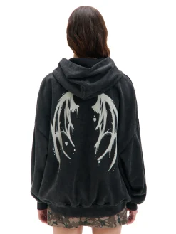 Clearance Bluza hoodie z motywem skrzydeł UNISEX Unisex|Unisex