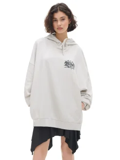 Best Bluza oversize z kapturem i nadrukiem Bluzy