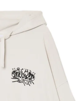 Best Bluza oversize z kapturem i nadrukiem Bluzy