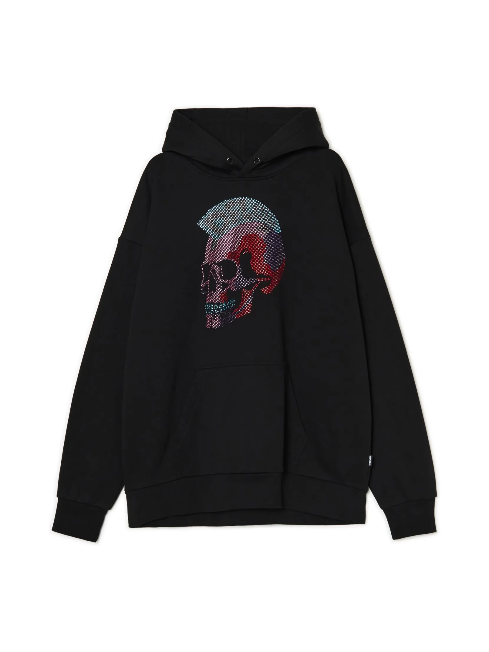 Outlet Bluza z aplikacją punkowej czaszki Bluzy
