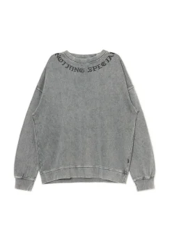Discount Bluza z efektem sprania i napisem Bluzy