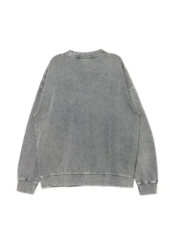 Discount Bluza z efektem sprania i napisem Bluzy