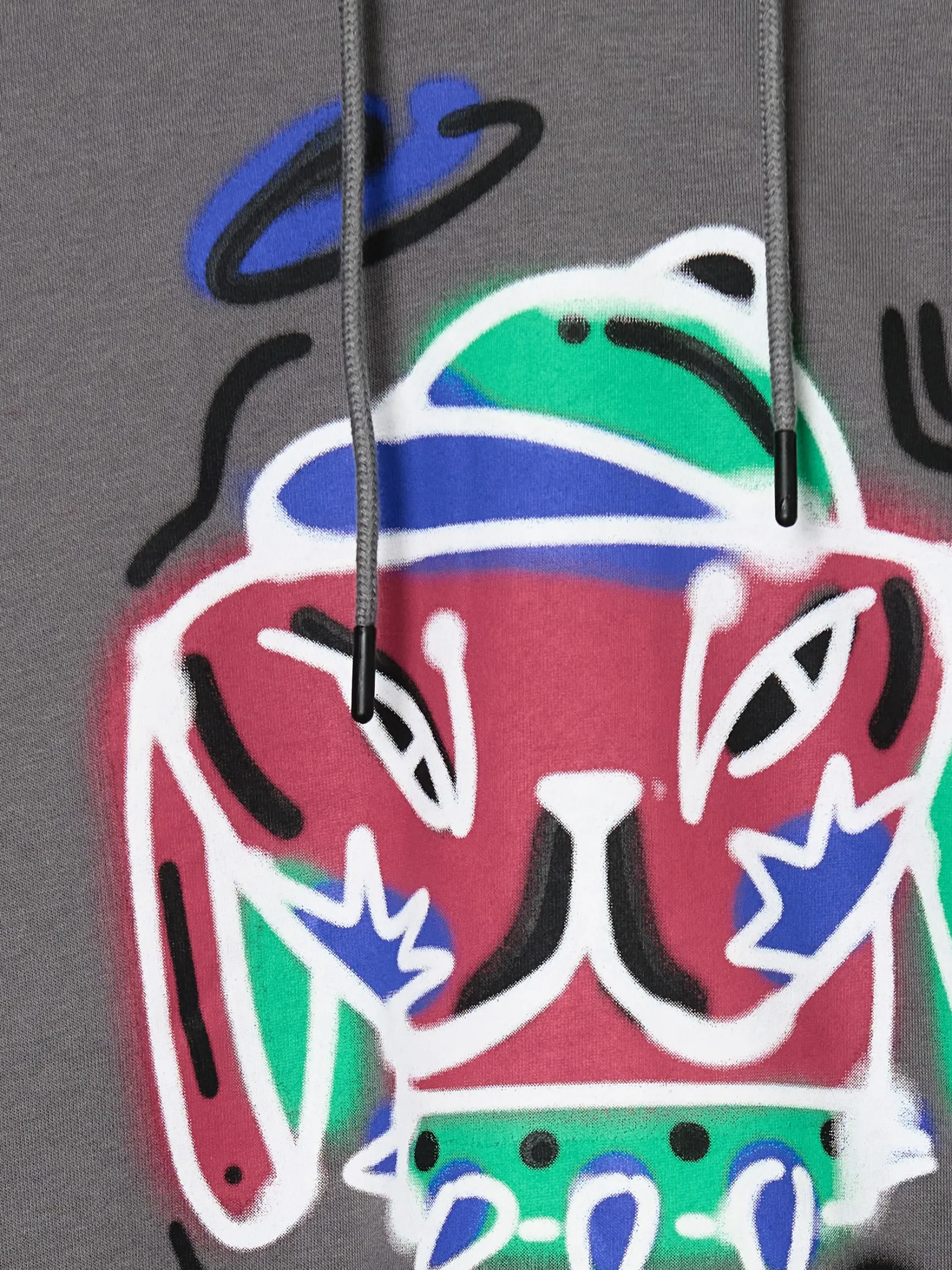 Sale Bluza z kapturem i nadrukiem graffiti Bluzy