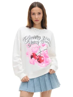 New Bluza z nadrukiem cherry Bluzy