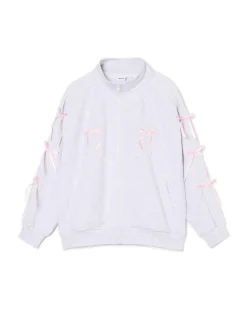 Fashion Bluza ze stójką i kokardami Bluzy