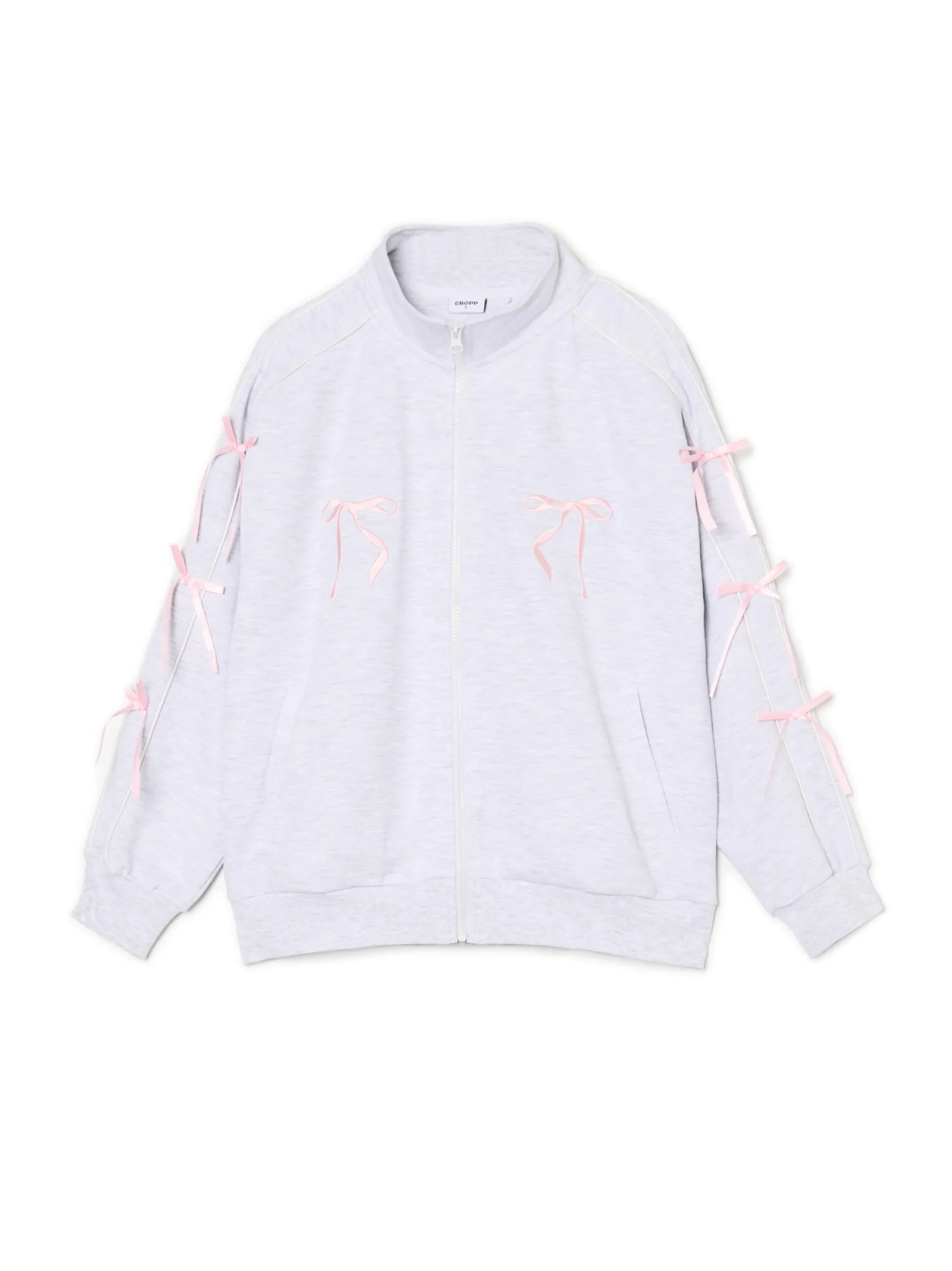 Fashion Bluza ze stójką i kokardami Bluzy