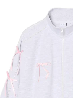 Fashion Bluza ze stójką i kokardami Bluzy