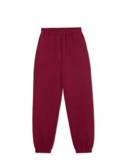 Sale Bordowe dresowe joggery Spodnie|Sety
