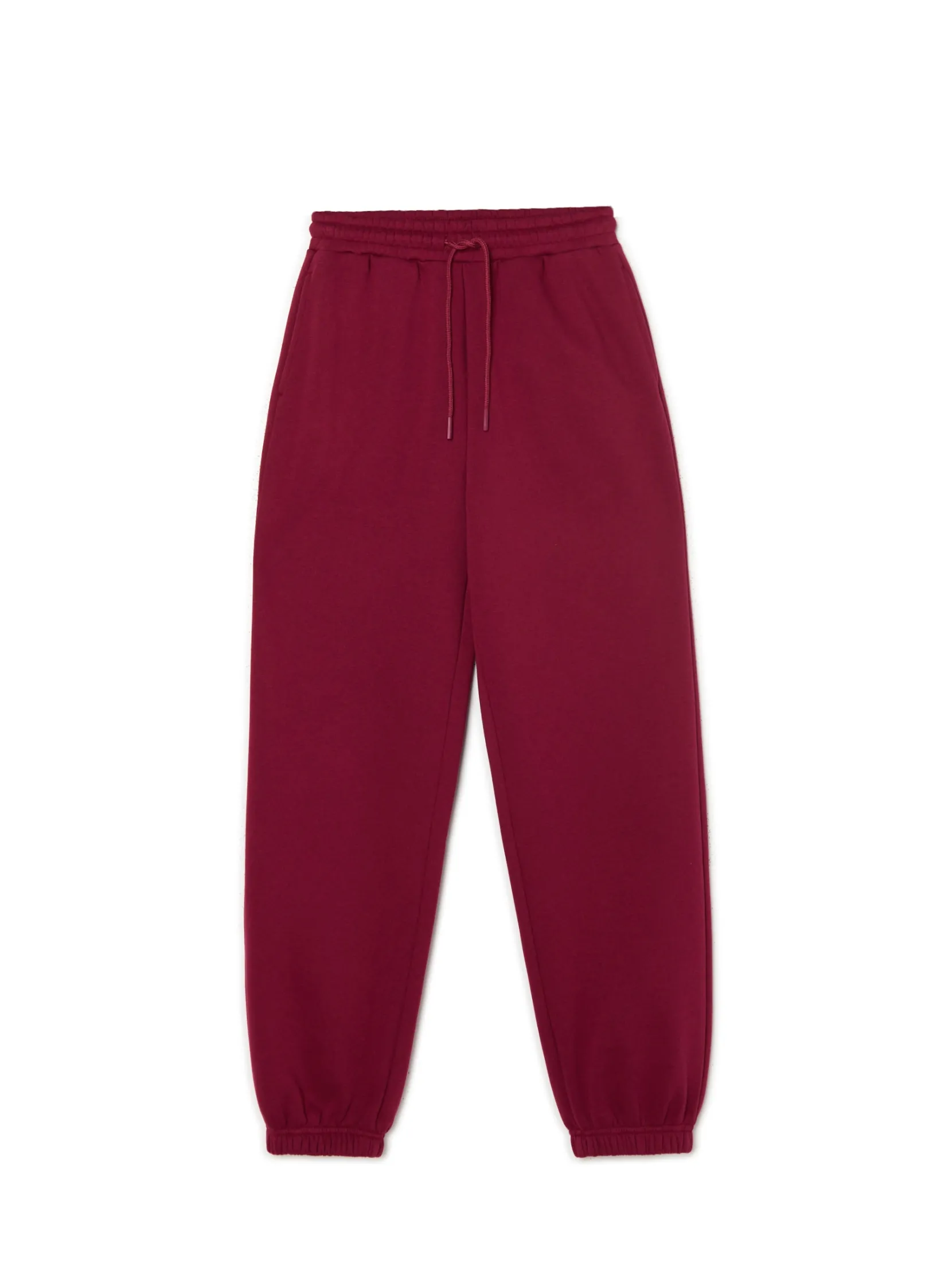 Sale Bordowe dresowe joggery Spodnie|Sety