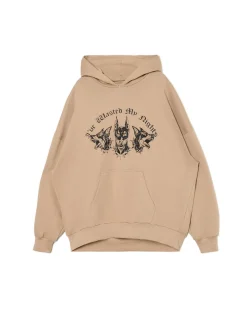 Discount Brązowa bluza hoodie z dobermanami UNISEX Unisex|Unisex