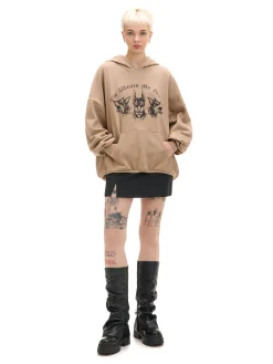 Discount Brązowa bluza hoodie z dobermanami UNISEX Unisex|Unisex